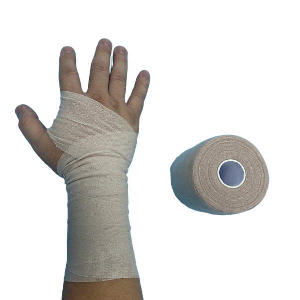 Thin cohesive fixation bandage with light support effect Thin cohesive fixation bandage with light support effect